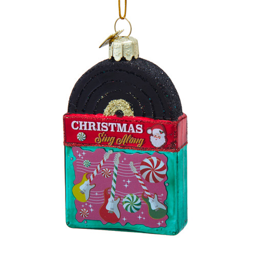 Noble Gems™ Glass Christmas Record Ornament 