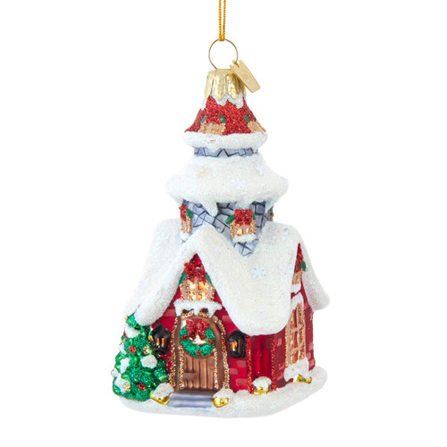 Noble Gems™ Glass Christmas House Ornament