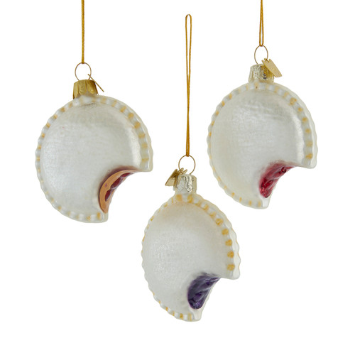 Noble Gems™ Glass Peanut Butter & Jelly Crustless Bites Ornaments, 3 Assorted