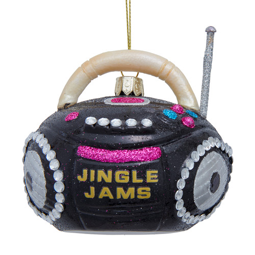 Glass Portable Radio "Eclectic Beats" Ornament