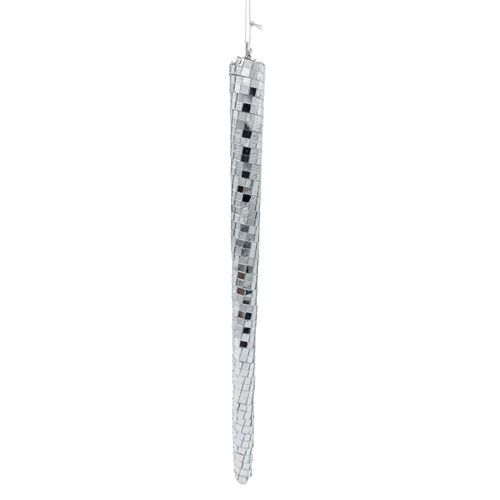 Silver Mirror Icicle Ornament