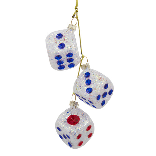 Glass Dice Dangle Ornament
