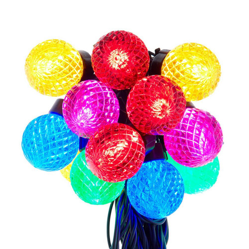 31.6' UL 20L Multicolor G40 Faceted LED Light Set