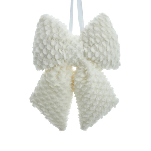 White Fluffy Bow 