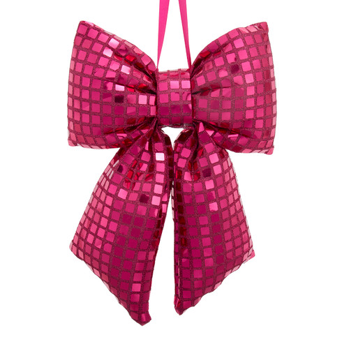 Hot Pink Mirror Ball Bow 