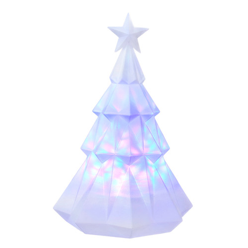 13.5" Battery Operated RGB Color Changing Christmas Tree Table Piece
