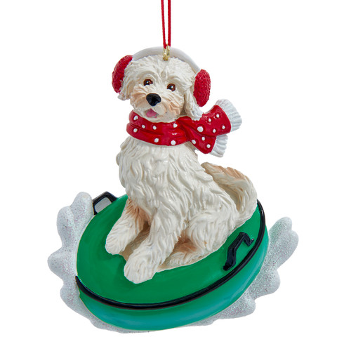 Doodle On Snow Tube Ornaments For Personalization, 3 Assorted 