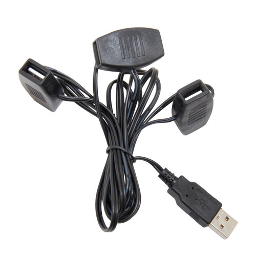 5.6' Black USB Power Extension Cord With 6 Ports 