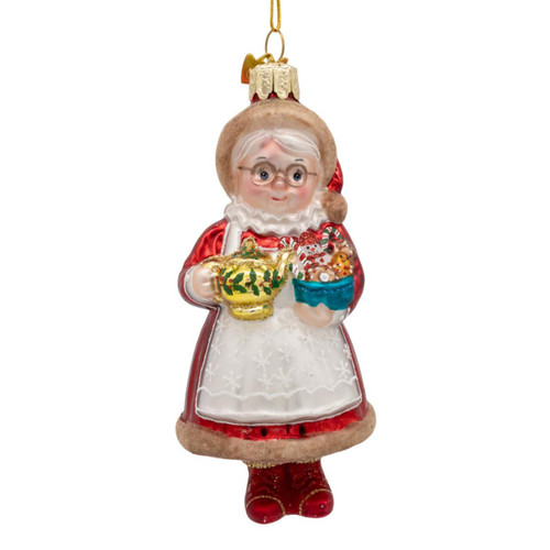 Noble Gems™ Glass Mrs. Claus Ornament