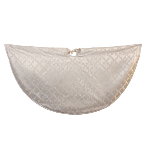 48" Silver Jacquard Tree Skirt