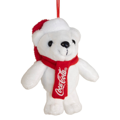 Coca-Cola® Bear With Red Hat & Scarf Ornament