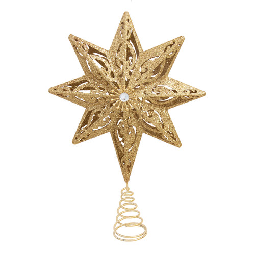 Kurt Adler's - Star & Snowflake Treetops: Festive Tree Decor