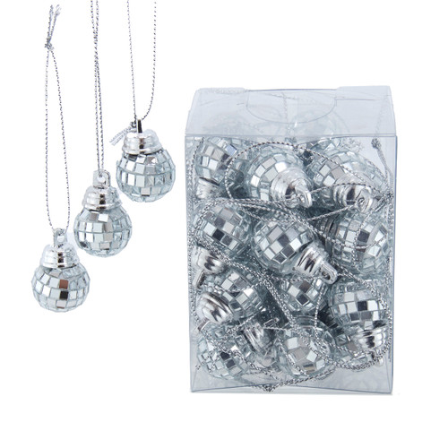 20MM Mirror Ball Ornaments Set, 36- Pieces
