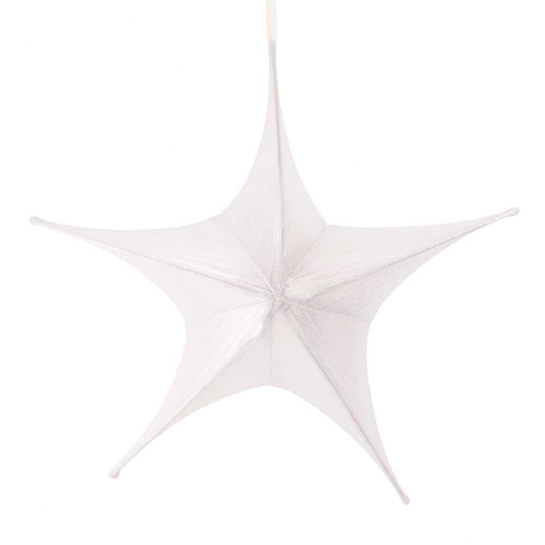 32“ Silver Metal Foldable 3D Star