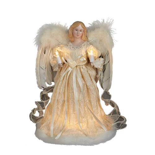 12" UL 10L Ivory Angel Tree Topper