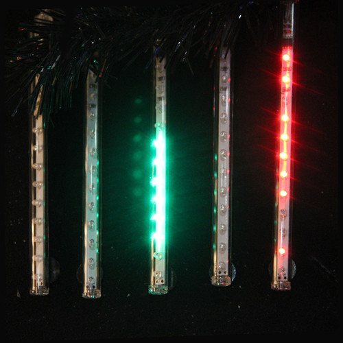 7" 5-Light multicolored Snowfall LED Light Set