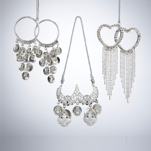 Silver Jewelry Ornaments, 3 Assorted
