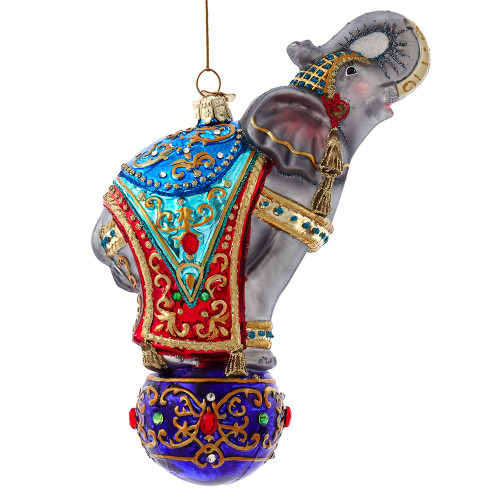 Bellissimo Glass Elephant Ornament