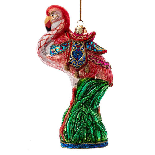 Bellissimo Glass Flamingo Ornament