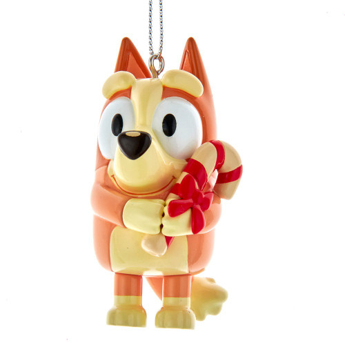 Bluey™ Bingo With Candy Cane Blow Mold Ornament