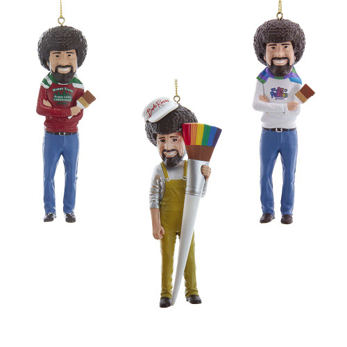 Bob Ross® “The Joy Of Painting“ Ornaments, 3 Piece Set