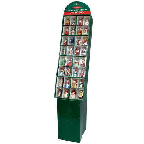 1.57“ Miniature Christmas Glass Ornaments, 32 Assorted