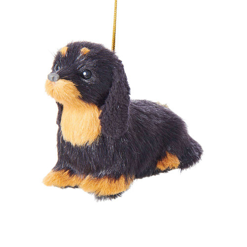 Plush Dachshund Ornament