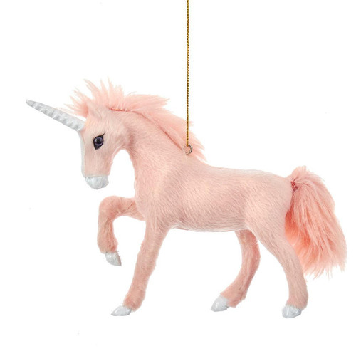 Plush Pink Unicorn Ornament