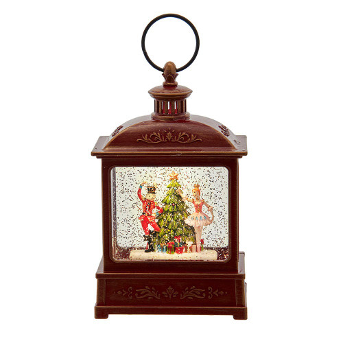 8“ Battery-Operated Nutcracker Swirl Water Lantern