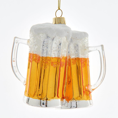 Glass “Cheers“ Beer Mug Ornament