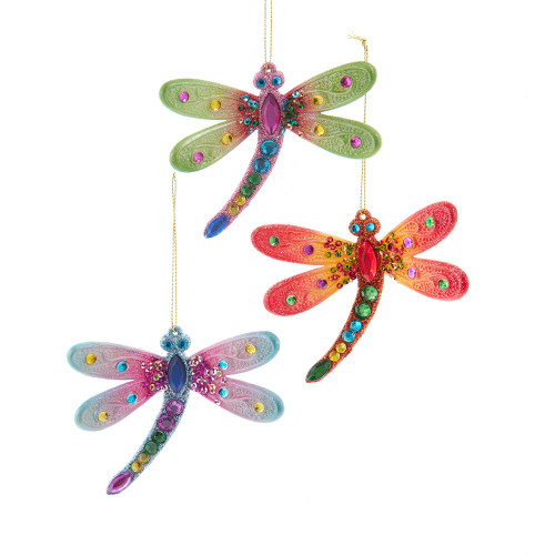 Colorful Dragonfly Ornaments, 3 Assorted