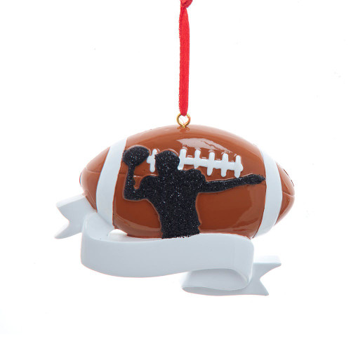 Football Silhouette Ornament For Personalization