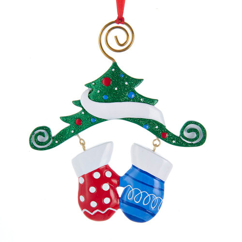 Mitten Family Of 2 Ornament For Personalization