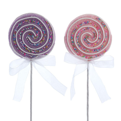 Pink and Purple Lollipop Picks, 2 Assorted