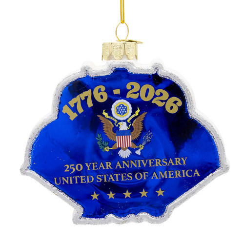 Glass 250th Anniversary U.S. Flag Ornament