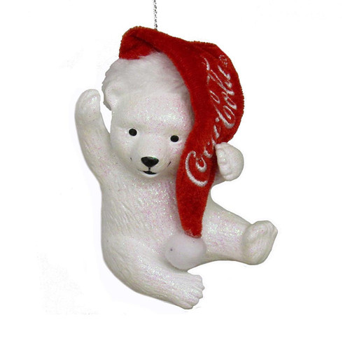Coca-Cola® Polar Bear Cub With Hat Ornament