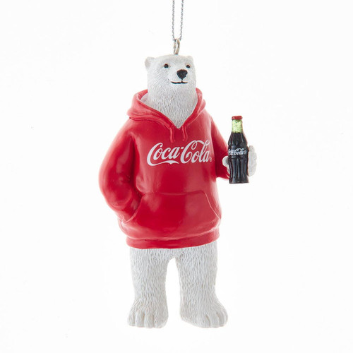 Coca-Cola® Polar Bear Wearing Hoodie Ornament