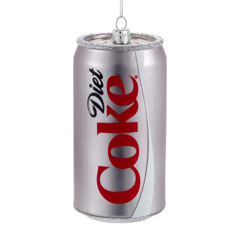 Diet Coca-Cola® Can Glass Ornament