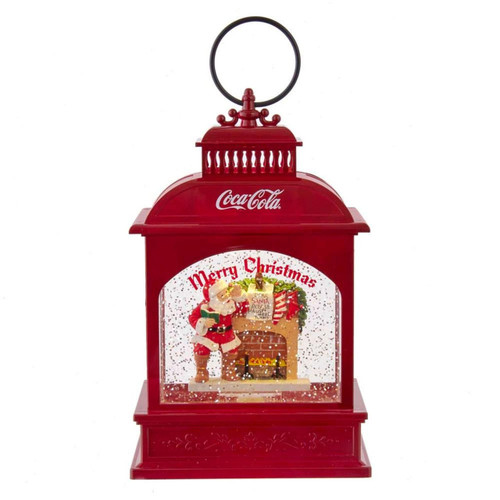 9“ Coca-Cola® Battery-Operated LED Santa Lantern