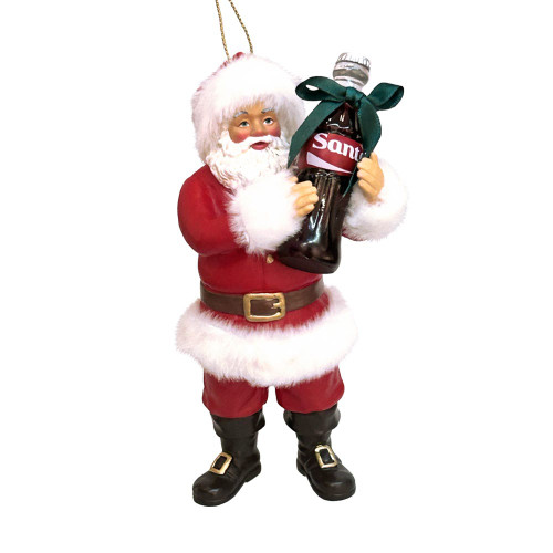 Coca-Cola® Santa With Large Bottle Ornament