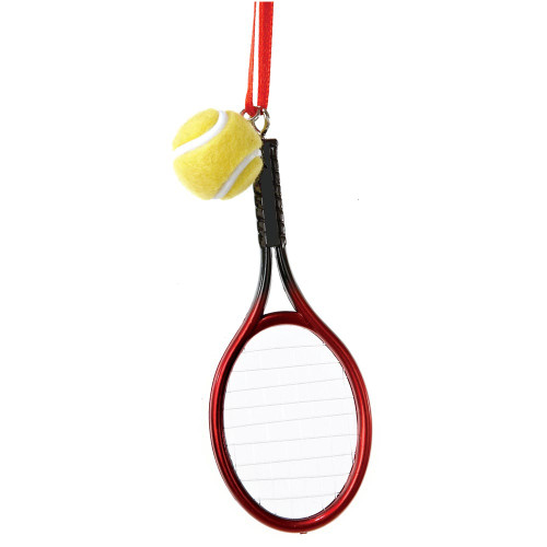Tennis Racket With Ball Ornament  