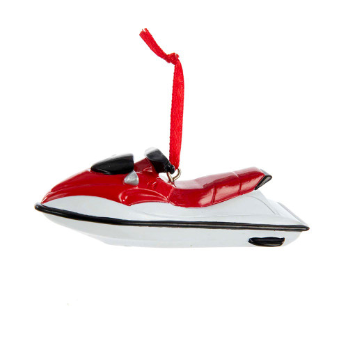 Red and White Jet Ski Ornament