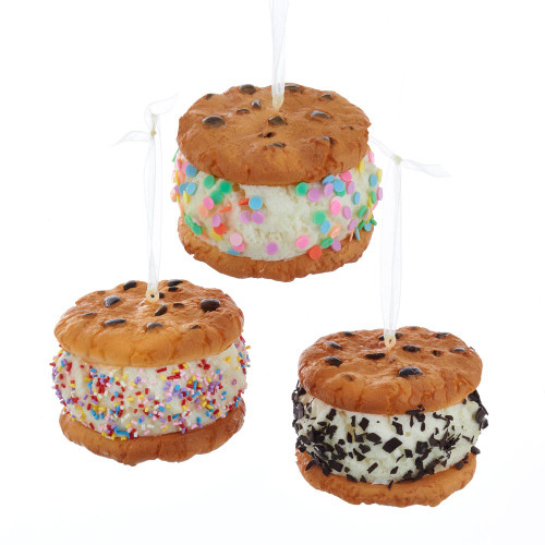 Foam Ice Cream Sandwich Ornaments, 3 Assorted