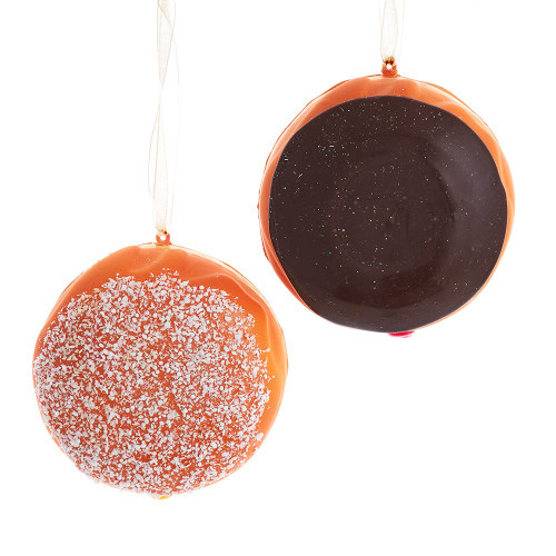 Foam Jelly and Cream Donut Ornaments, 2 Assorted