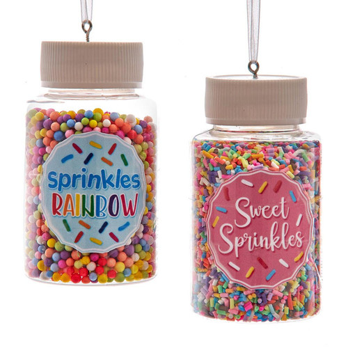 Cookie Sprinkles Jar Ornaments, 2 Assorted
