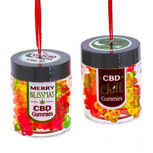 Gummies Jar Ornaments, 2 Assorted