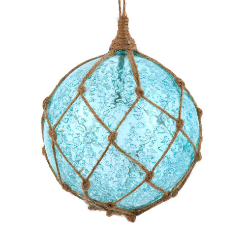 100MM Glass Blue Buoy Style Ornament