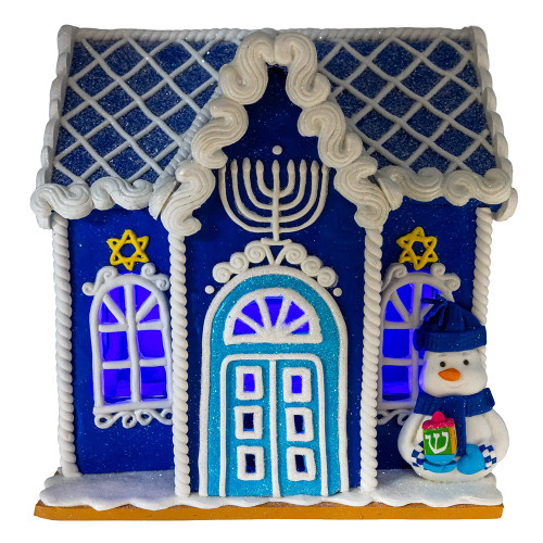 7“ Battery Operated LED Claydough Hanukkah Table Piece