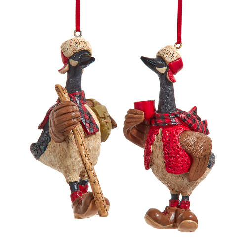 Geese Ornaments, 2 Assorted