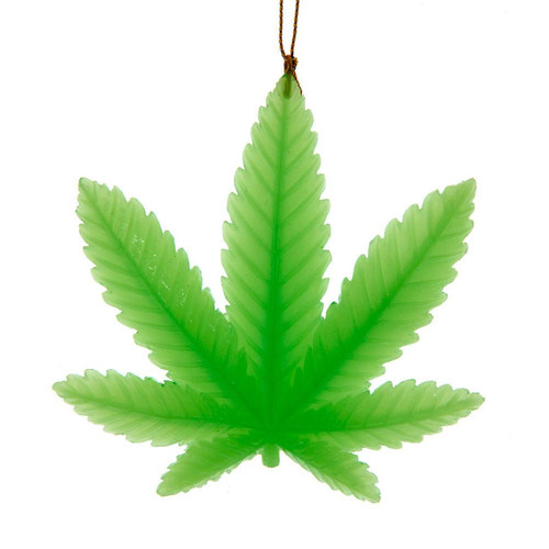 Glow In The Dark Cannabis Ornament
